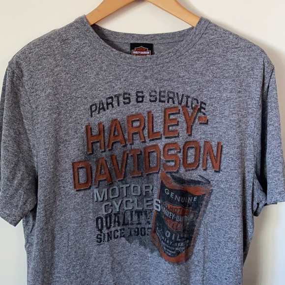 ❤️SOLD❤️ Morgan & Wacker Harley Davidson Mens Shirt Reg Fit Medium Grey - Picture 2 of 7